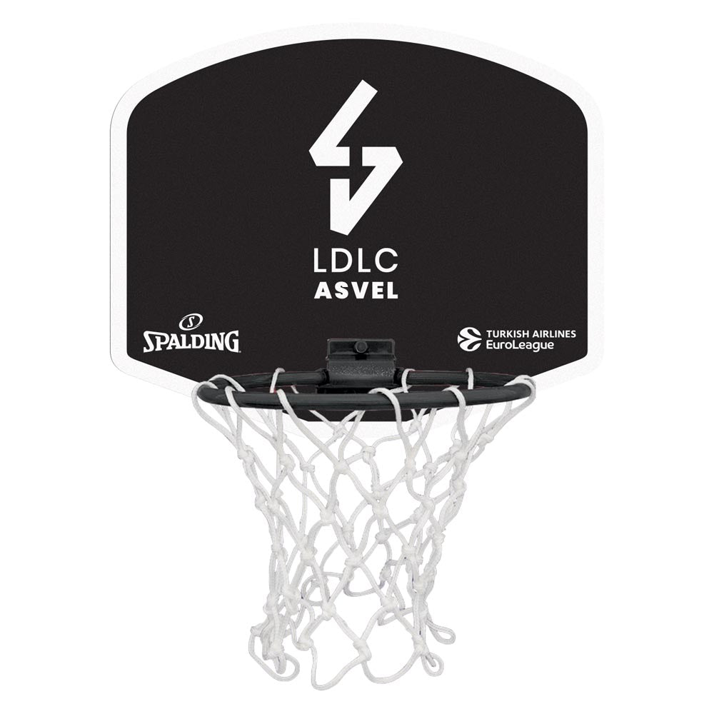 Spalding 2025 Euroleague Team Asvel Micro/Mini Basketball Backboard Set