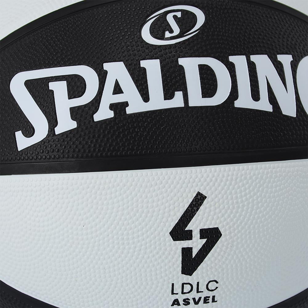 Spalding 2025 Euroleague Teamball Asvel Rubber Indoor/Outdoor Basketball