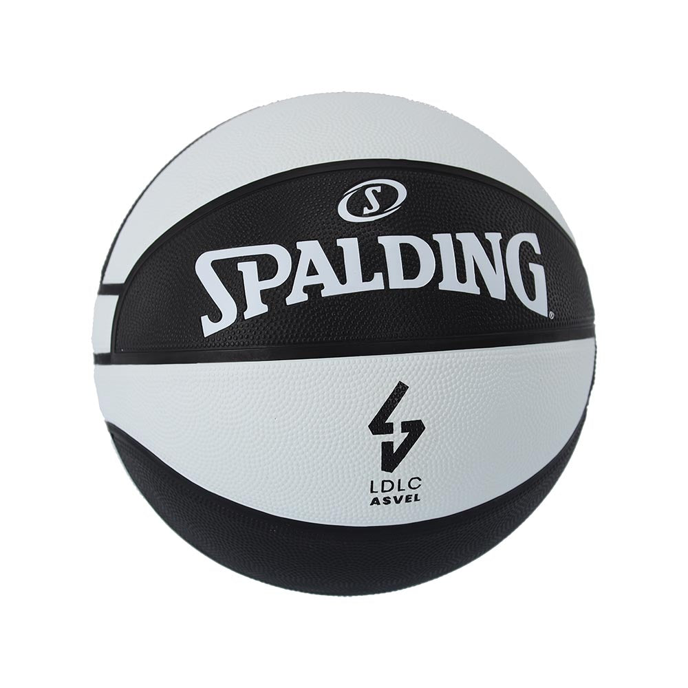 Spalding 2025 Euroleague Teamball Asvel Rubber Indoor/Outdoor Basketball