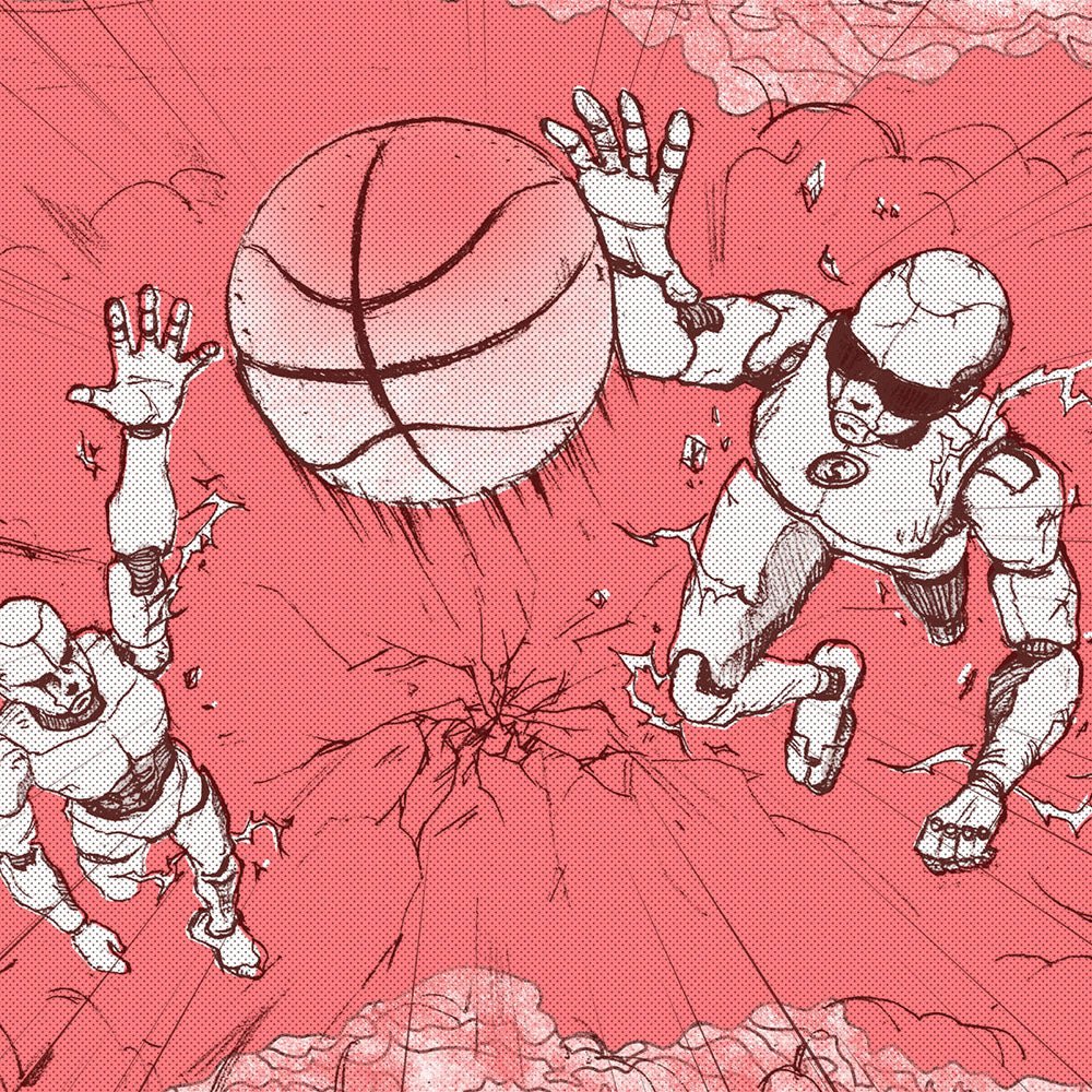 Spalding Sketch Rubber Indoor/Outdoor Basketball